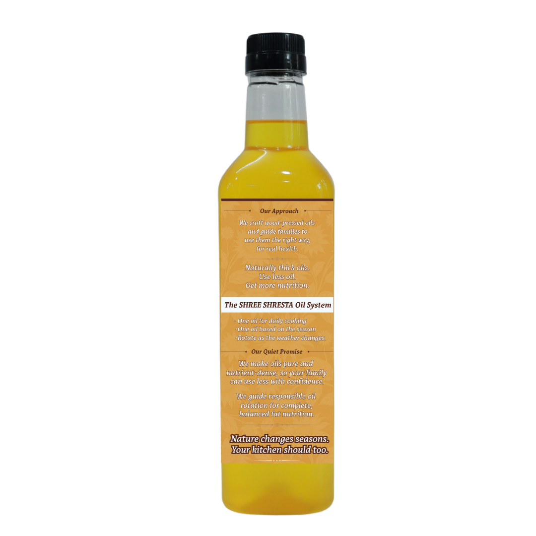 Wood-Pressed Sunflower Oil (Shellless, Chem-free)