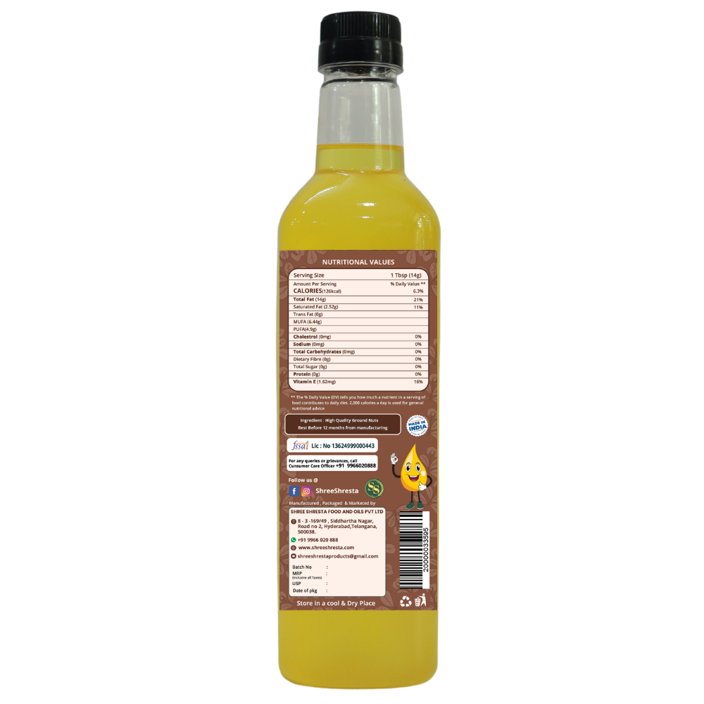 Wood-pressed Groundnut Oil