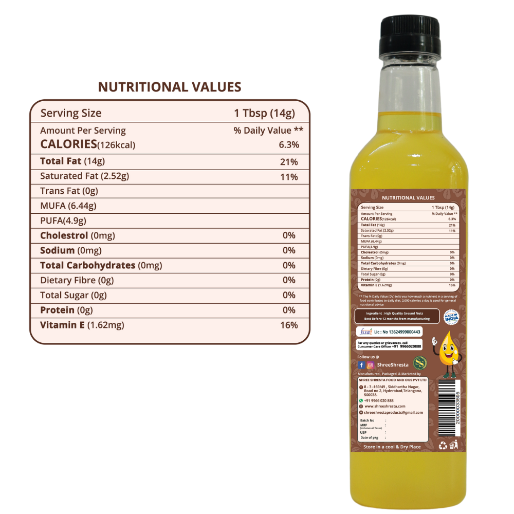 Wood-pressed Groundnut Oil
