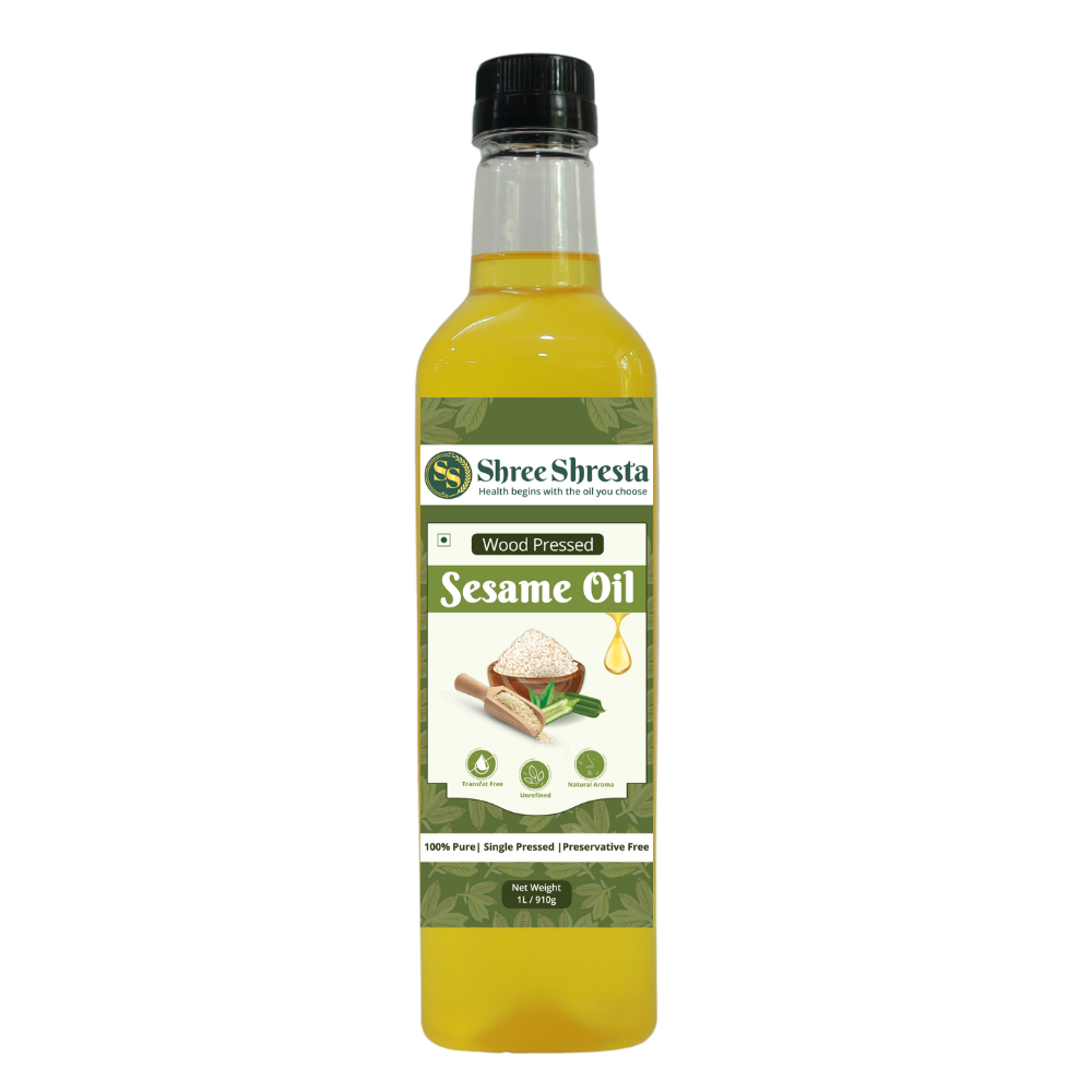 Wood-Pressed Sesame Oil (White)