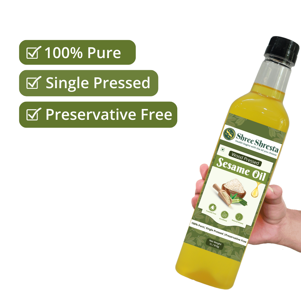 Wood-Pressed Sesame Oil (White)