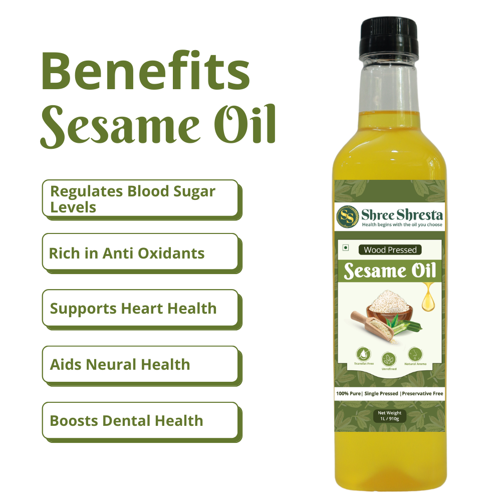 Wood-Pressed Sesame Oil (White)