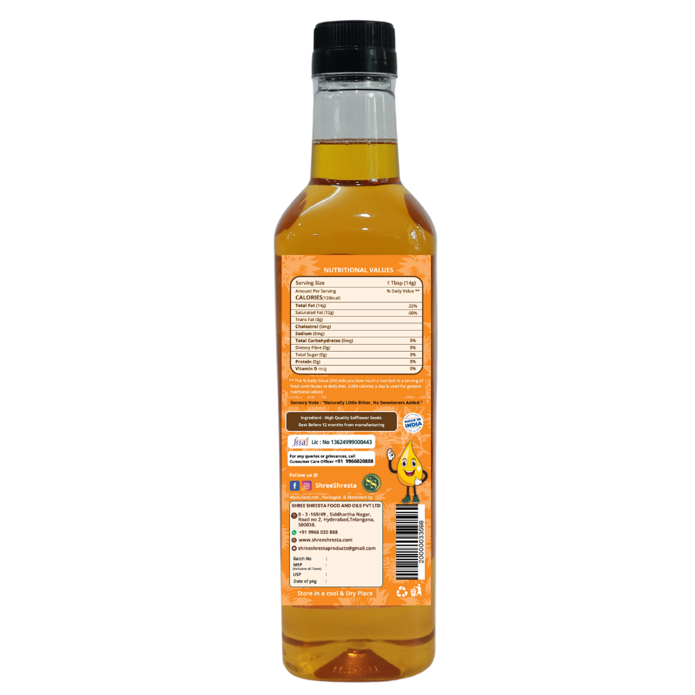 Wood-Pressed Safflower Oil (Kusuma)