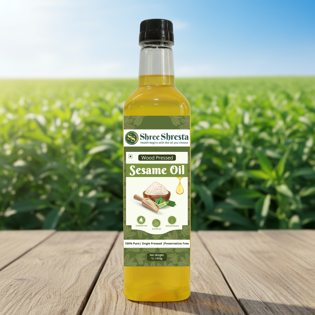 Wood-Pressed Sesame Oil (White)