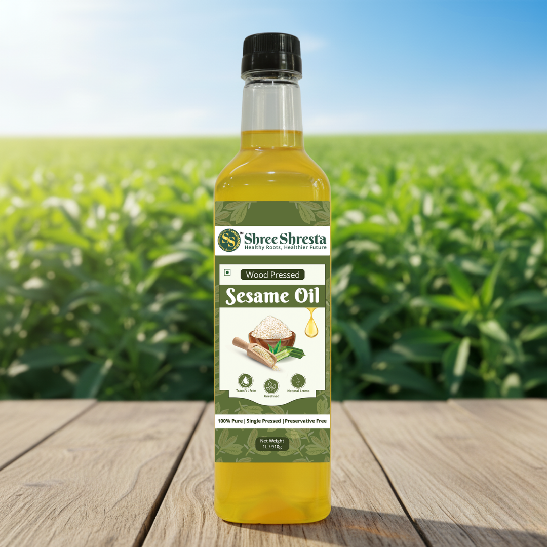 Wood-Pressed Sesame Oil (White)