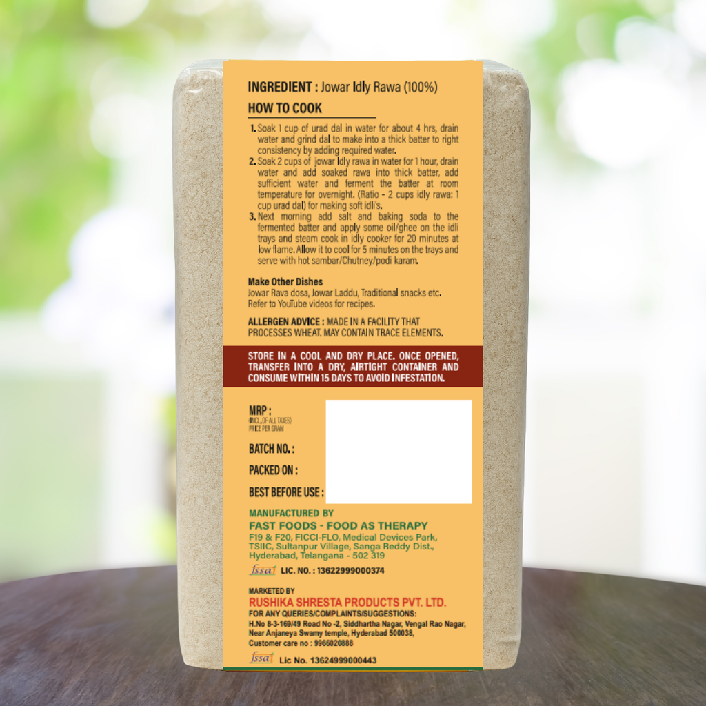 Jowar Idly Rawa (Jonna)