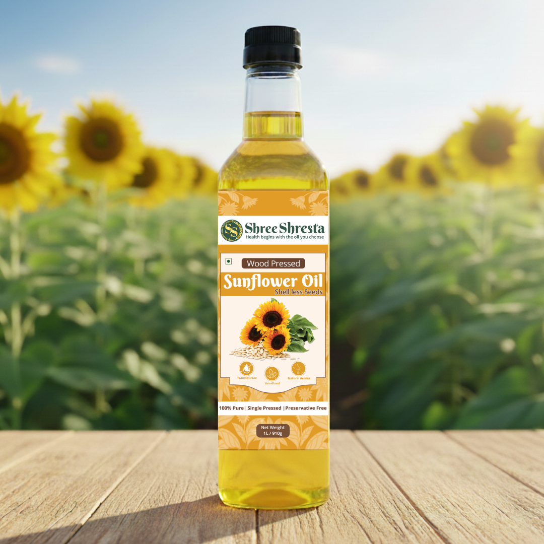 Wood-Pressed Sunflower Oil (Shellless, Chem-free)