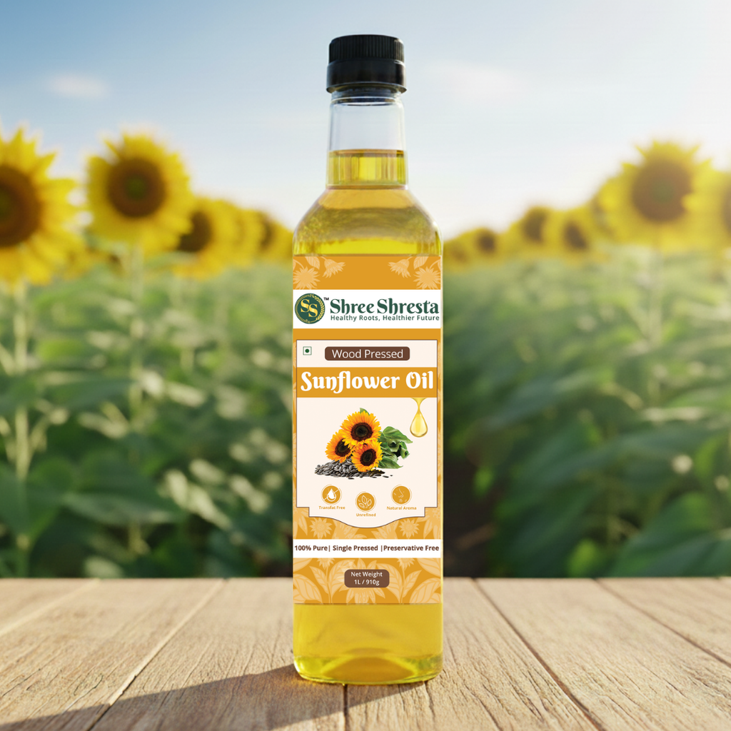 Wood-Pressed Sunflower Oil (Shellless, Chem-free)