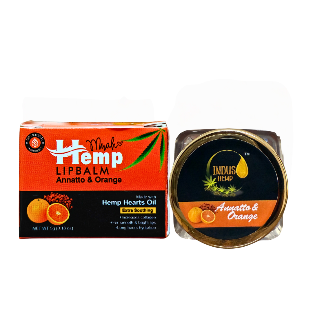 INDUS Hemp Lip Balm ANNATTO & ORANGE