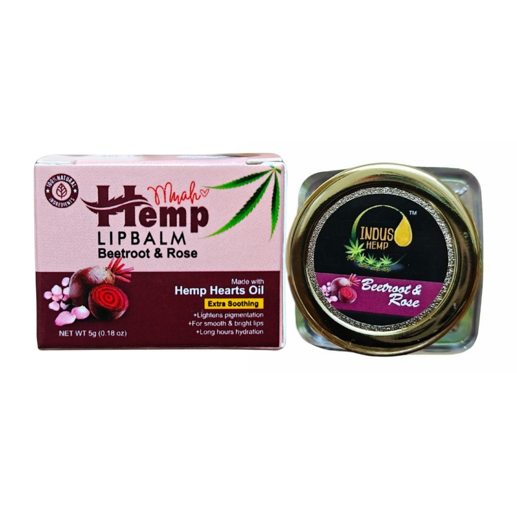 INDUS HEMP Lip Balm BEETROOT & ROSE