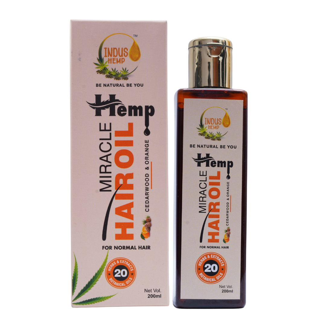 INDUS HEMP Miracle Hair oil, Cedarwood & Orange