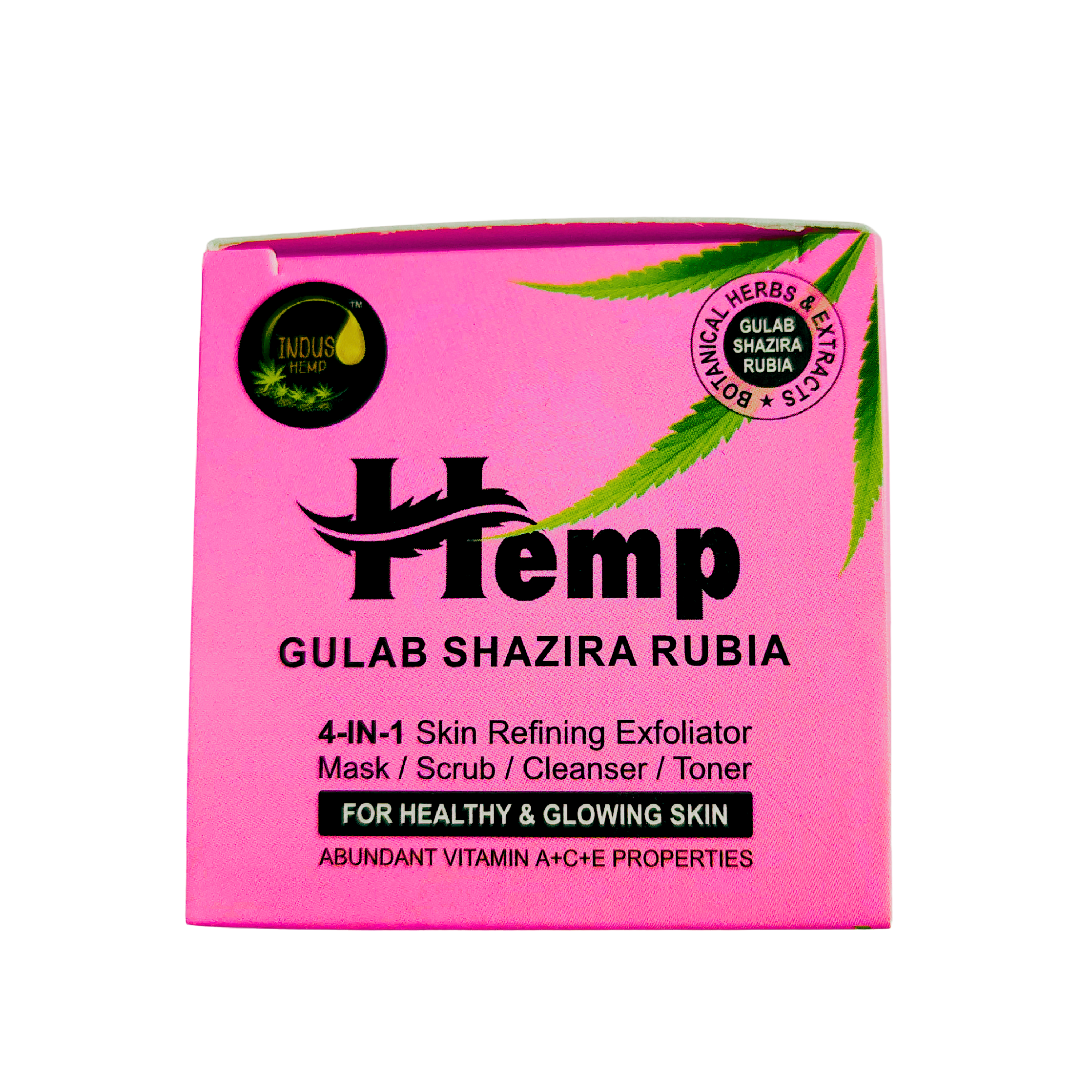 INDUS HEMP Gulab Shazira Rubia, 4-in-1 Skin Refining Exfoliator