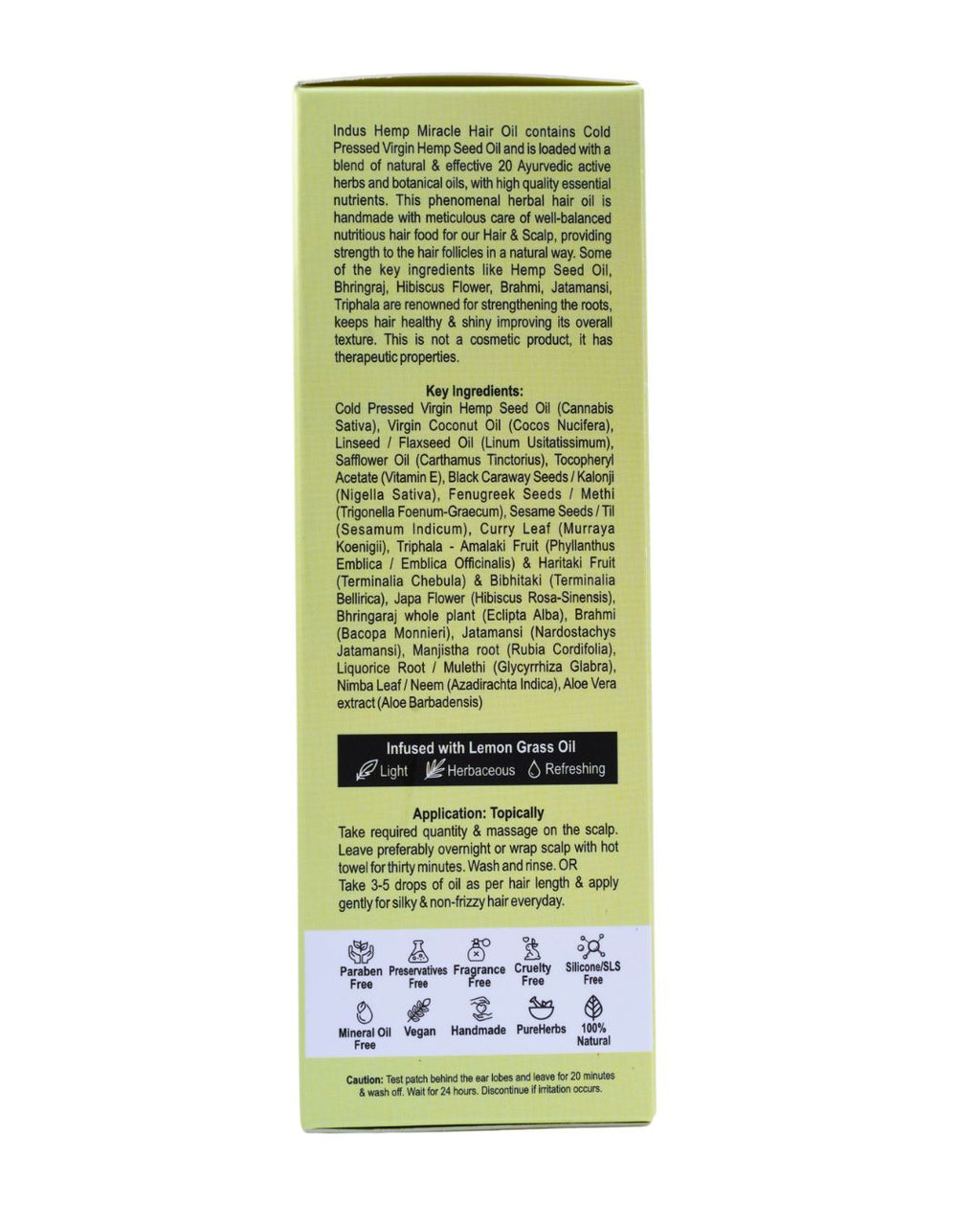 INDUS HEMP Miracle Hair Oil, LemonGrass