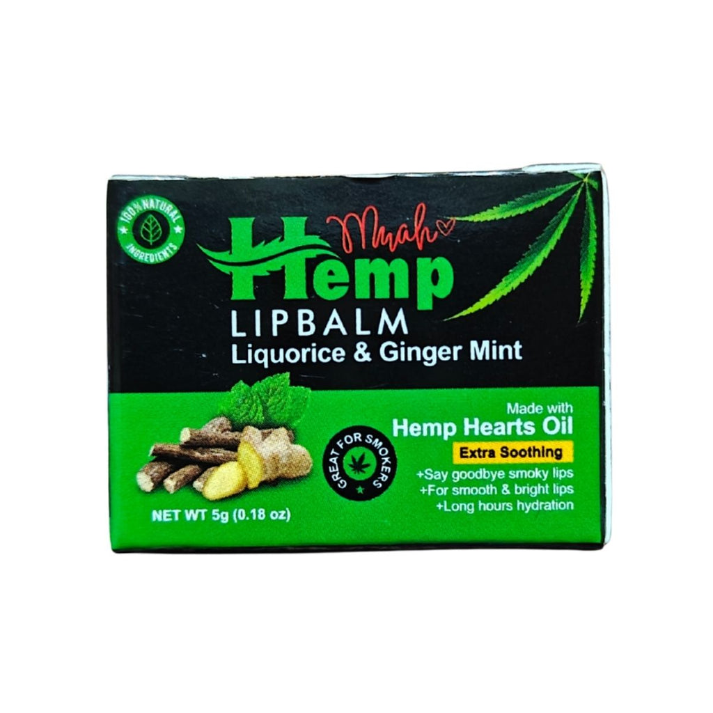 INDUS HEMP Lip Balm LIQUORICE & GINGER MINT