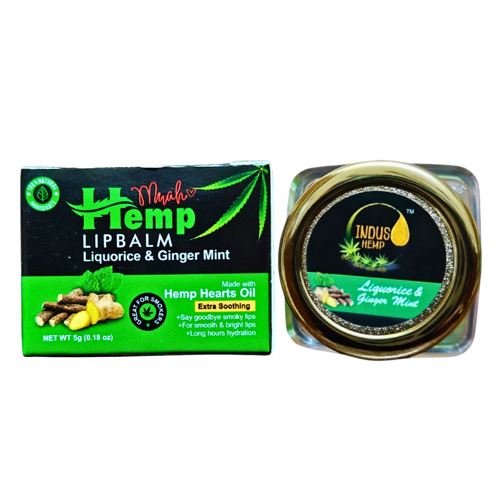 INDUS HEMP Lip Balm LIQUORICE & GINGER MINT
