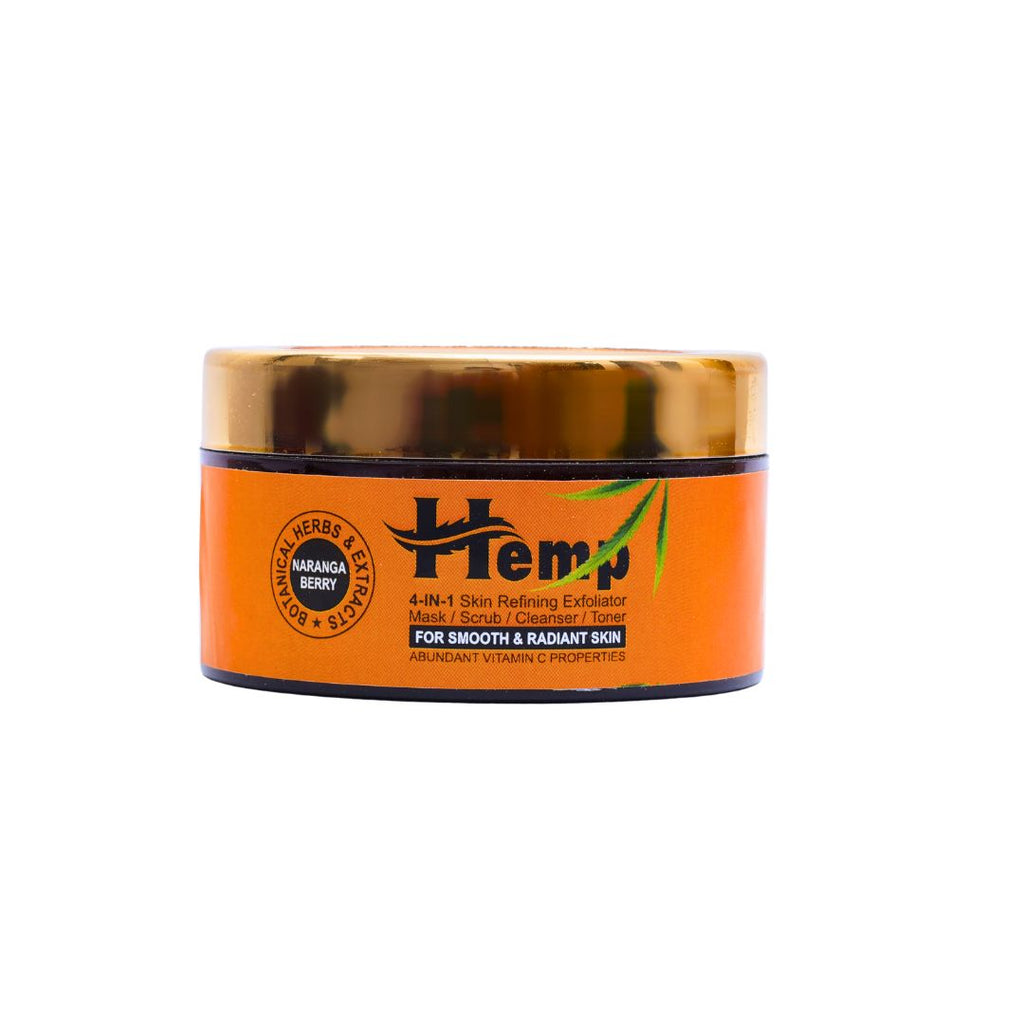 INDUS HEMP Naranga Berry, 4-in-1 Skin Refining Exfoliator