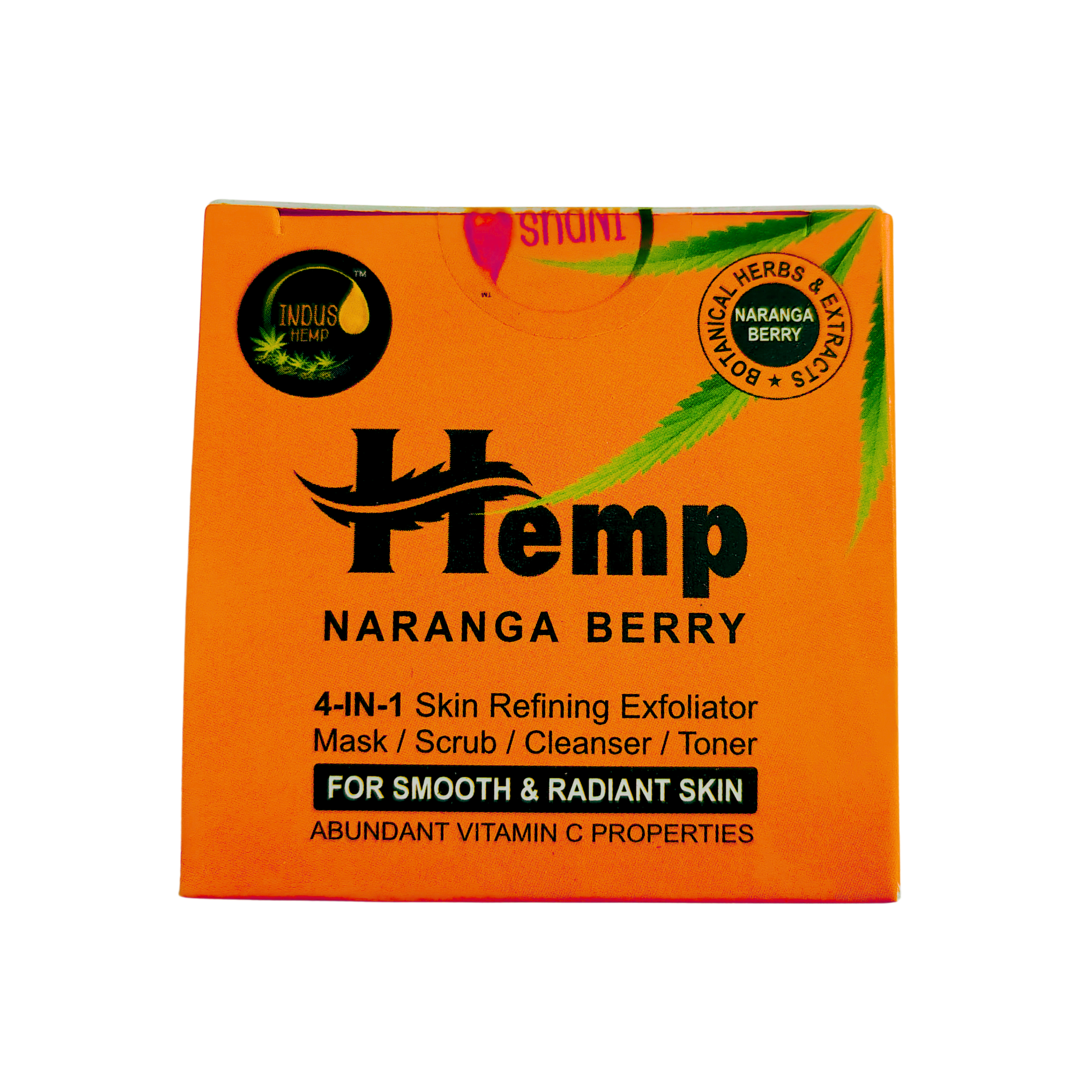 INDUS HEMP Naranga Berry, 4-in-1 Skin Refining Exfoliator