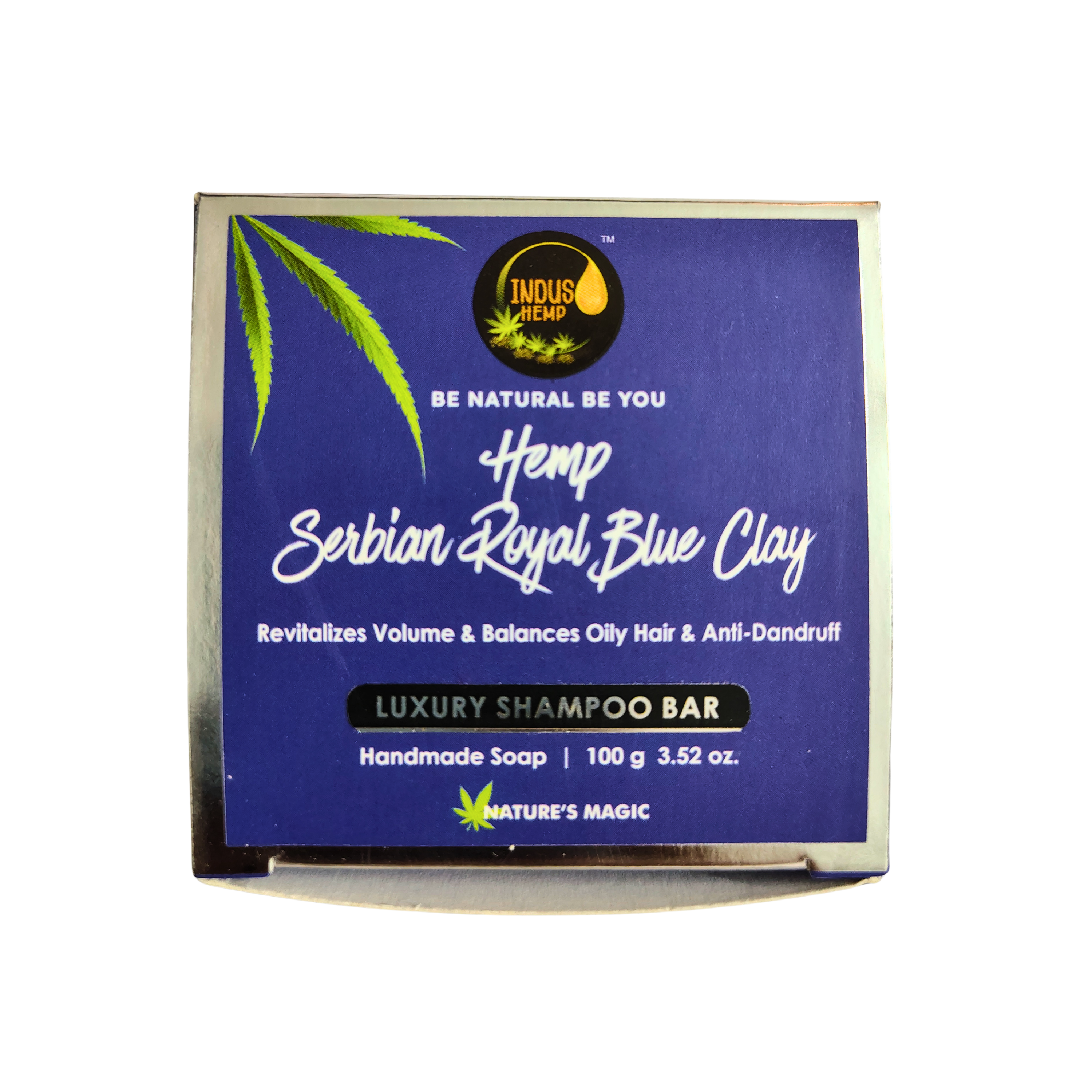 INDUS HEMP SERBIAN ROYAL BLUE CLAY Shampoo Bar