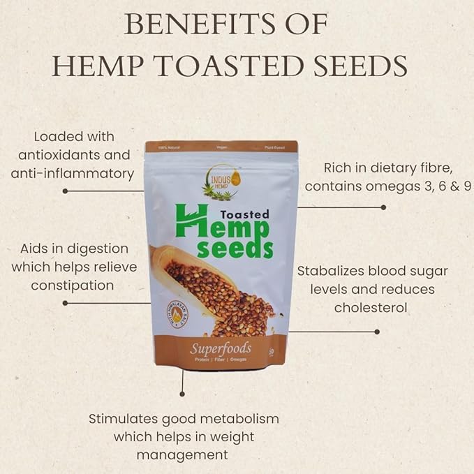 INDUS HEMP – Hemp Toasted Seeds with Himalayan Salt