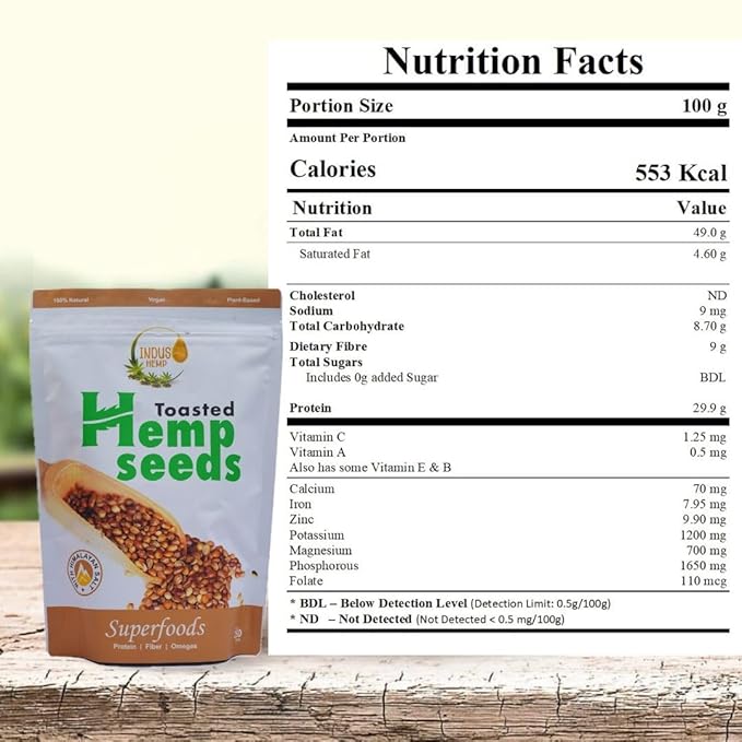 INDUS HEMP – Hemp Toasted Seeds with Himalayan Salt