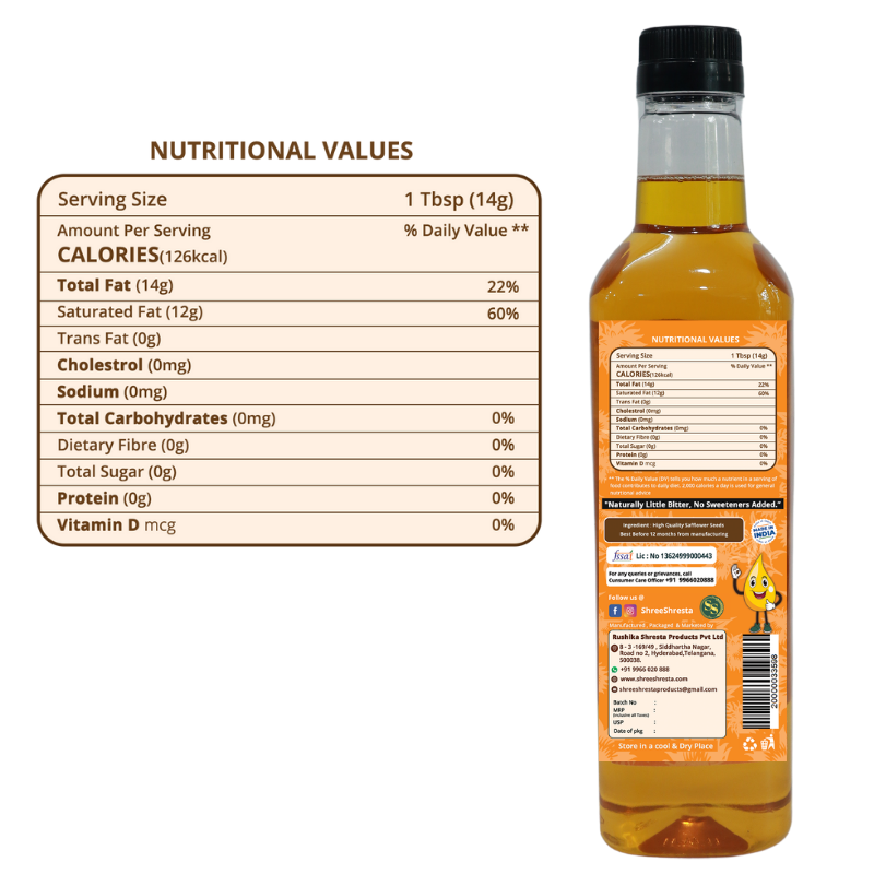 Wood-Pressed Safflower Oil Wood-Pressed Safflower Oil